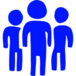 logo OMZZ RAZEM przedstawiające 3 osoby