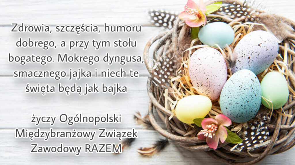 Grafika z życzeniami Wielkanocnymi