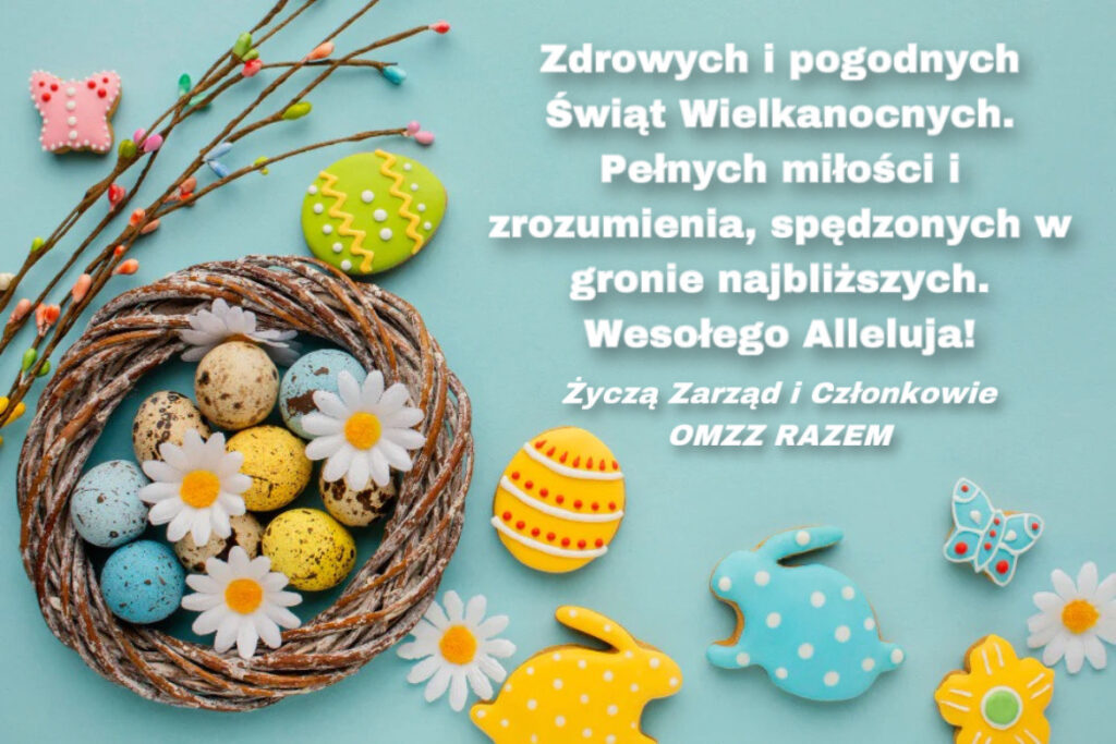 obrazek z życzeniami wielkanocnymi