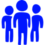 logo OMZZ RAZEM przedstawiające 3 osoby